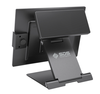 Preview: Kassensystem SDS Luxe M6 - ab 999,00 € Preview: SDS Kassensystem Luxe mit zweitem Monitor rückseitig